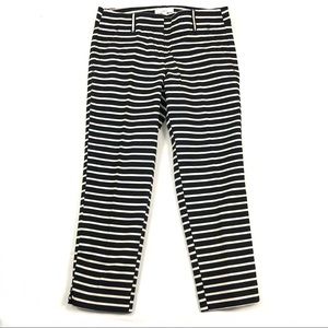 NWOT Loft Marissa black stripe capris pants 4